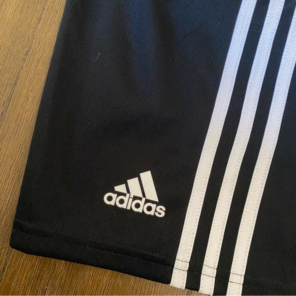 Adidas black white and red sportswear shorts - Picture 2 of 5
